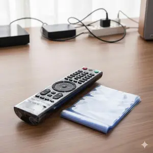 Multi-Size PVC Shrink Dust Covers for Remotes - Waterproof, Anti-Static, Scratch-Resistant Protective Sleeves for TV, AC, Game Controller, Electronics, Home Appliance Care, Eco-Friendly Sealing Bags