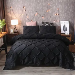 3pcs 3d Diamond-Patterned Duvet Cover Set,French Romantic Style Modern Decorative Bedding Set. Soft and Comfortable, It Perfectly Creates a Delicate and Sweet Bedroom Atmosphere. Includes 2 Pillowcases - Unfilled / Zip Closure.