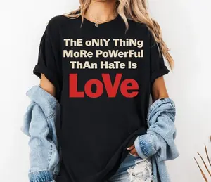 The Only Thing More Powerful Than Hate Is Love #BBunnnyyyy T-Shirt, Anti Ice Tee, Pro Immigrant Shirt, Abolish Ice
