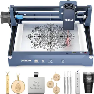 WAINLUX X2 Laser Engraver 1W 1064nm Infrared Edition, Engraving Machine with Large Working Area 7.87″ × 5.9″ for Metals and Plastics DIY Project Custom Gift