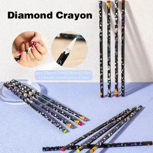 4-color nail drill pen, crayon drill tool, Diamond Crayon Set, pick up rhinestones, gemstones, crystal diamond picker, nail decoration tool, used for picking and removing crystals, rhinestones, gemstones, jewelry stickers, resin pen