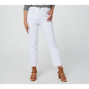 NYDJ Slim Bootcut Jeans with Fray Hem- Optic White