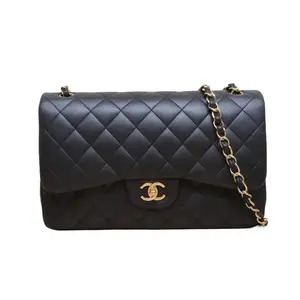 Pre-owned CHANEL 【Alea】CHANEL CF Flap Bag JUMBO 30cm Black Lambskin Pristine