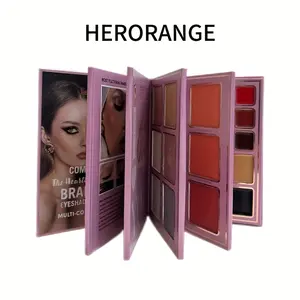 78-color Multifunctional Makeup Palette Integrated Portable Folding Makeup BookSet Matte Pearlescent Contour Eye Shadow Face Highlight Blush Lipstick Lip GlossMakeup Tools 48-color Eye Shadow 6-color Highlight 6-color Blush 12-color Lipstick Cosmetic！