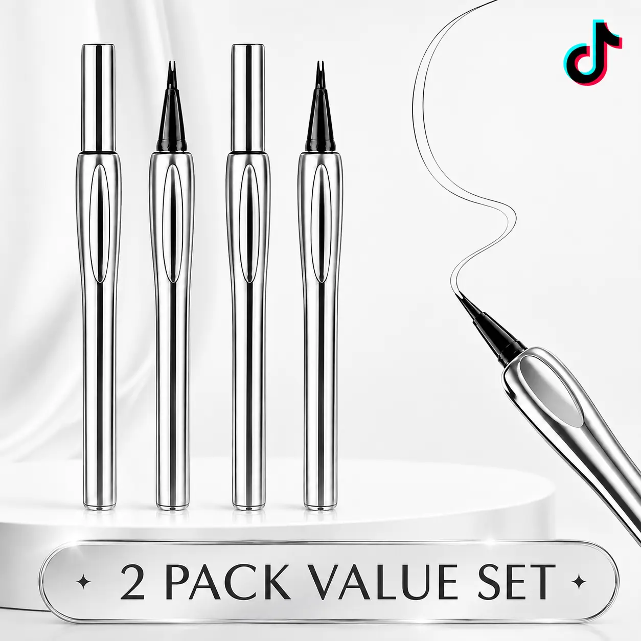 2 Pack Waterproof Eyebrow Pencil, Micro-Fork Tip Eyebrow Pen for Natural Looking Brows, Long-Lasting Smudge-Proof Brow Makeup, Easy to Use Fine Tip Brow Pencil for Women, Daily Makeup, Beginners, Travel, Beauty Gift & Makeup Bag Essentials