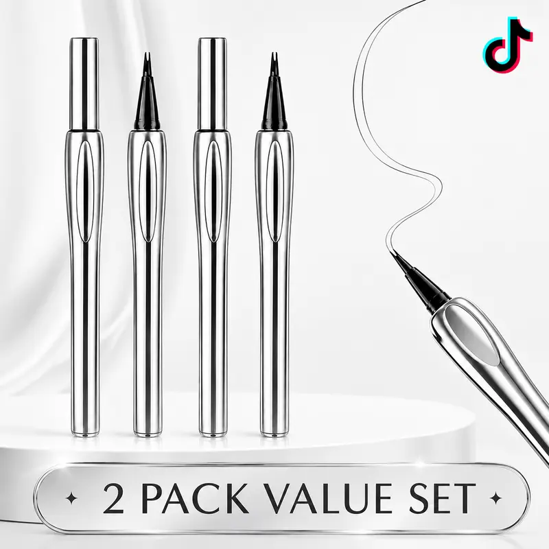 2 Pack Waterproof Eyebrow Pencil, Micro-Fork Tip Eyebrow Pen for Natural Looking Brows, Long-Lasting Smudge-Proof Brow Makeup, Easy to Use Fine Tip Brow Pencil for Women, Daily Makeup, Beginners, Travel, Beauty Gift & Makeup Bag Essentials