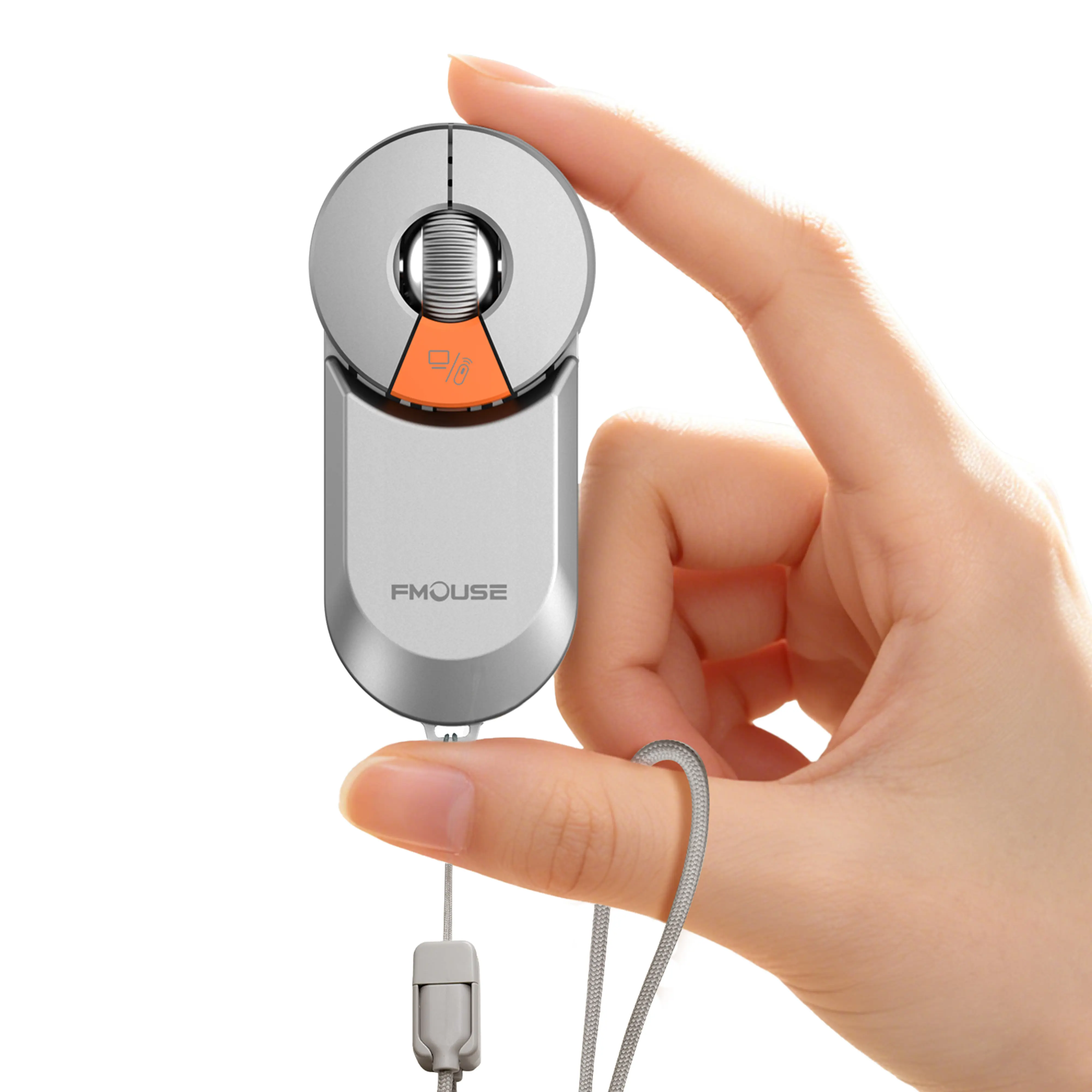 FMOUSE M209 3-in-1 Wireless Presentation Clicker and Mouse, Digital Laser Pointer for PowerPoint, Bluetooth 5.0, 2.4G USB, Micro SD Reader