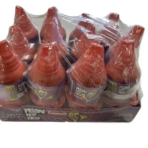 Rico Pelon Pelo Rico Chamoy Flavored Candy - Pack of 12 Bottles (1 oz each) - Mexican Snack - Bonbon, Sweet