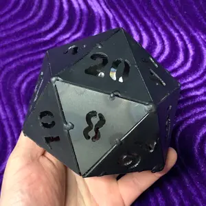 D20 steel custom welded dice 4 inch tall