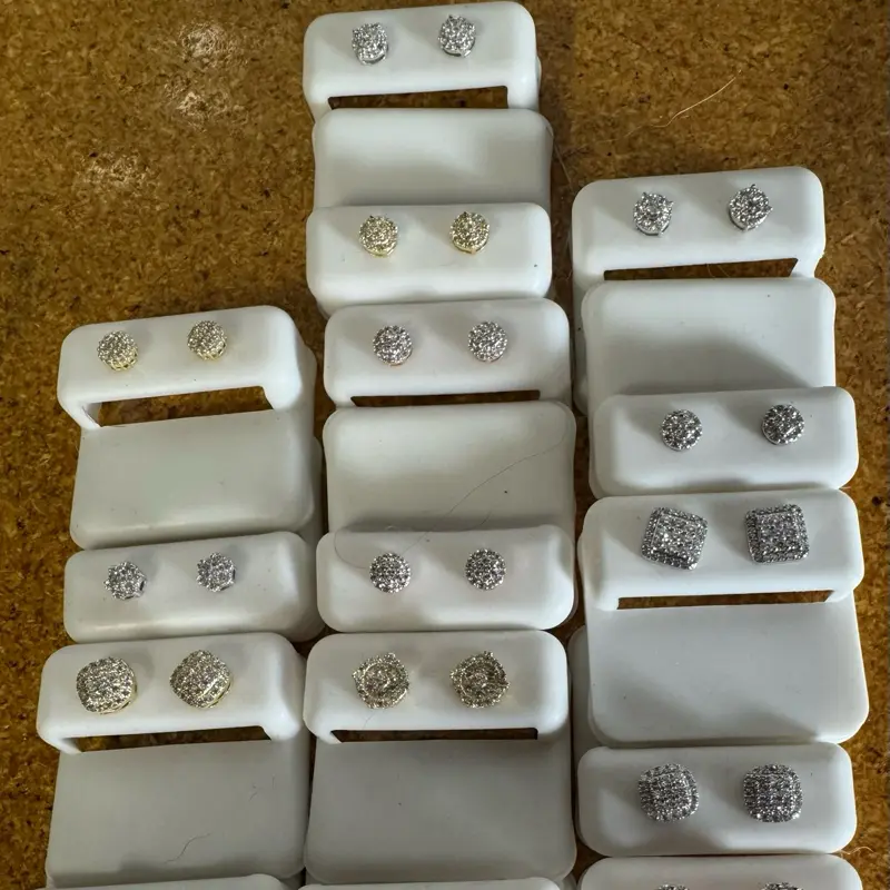 WHOLESALE EARRING LOT SALE! Bundle#1, 20 pairs of Sterling Silver VVS1 Moissanite Earrings!