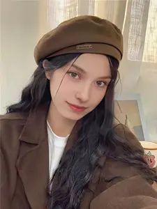 Women's Solid Color Beret, Casual Trendy Beret Hat, Fashionable Hat for Women & Girls for All Season