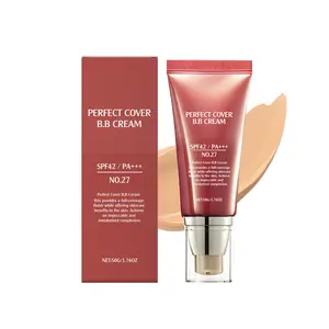 Medium skin tone, soft and moisturizing BB cream, gentle, lightweight, skin-friendly, matte, sheer, and long-lasting for everyday wear.  M Perfect Cover BB Cream SPF 42 PA+++(50ml)
