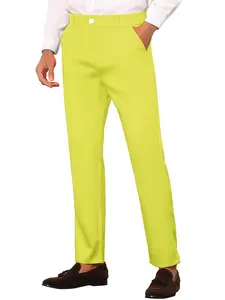 INSPIRE CHIC Men's Dress Pants Skinny Flat Front Slim Fit Business Trousers