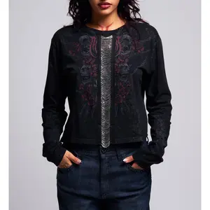 Affliction Women's Long Sleeve Shirt Bloodletter