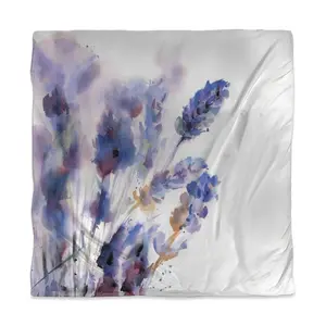 360 Stand Queen Size Durable Microfiber Duvet Cover - Rustic Purple Watercolor Print, Botanical Floral Motif, Soothing Lavender Bedding, Tranquil Bedroom Decor Ideas