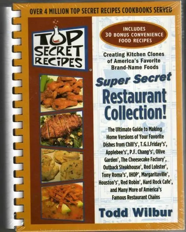 USED Book - Top Secret Recipes: (Creating kitchen clones of America's favorite brand-name foods): Super Secret Restaurant Collection by Todd Wilbur (Plastic Comb) - english
