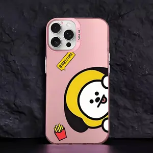 Cartoon Phone Case For-B-BT21s- For iPhone 16 15 14 13 12 11 Pro Max X XR XSMAX 8 7 Plus Matte Shockproof Back Anti Fall Cover Cellphone Accessories
