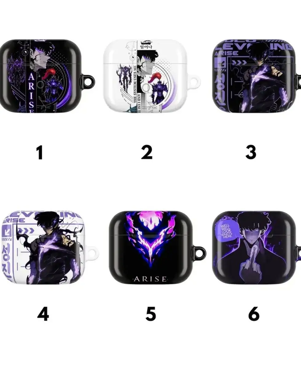 Shadow Hunter AirPods Case, Dark Fantasy Anime-Inspired Protective Cover for AirPods 1/2/3/4 & Pro 1/2/3