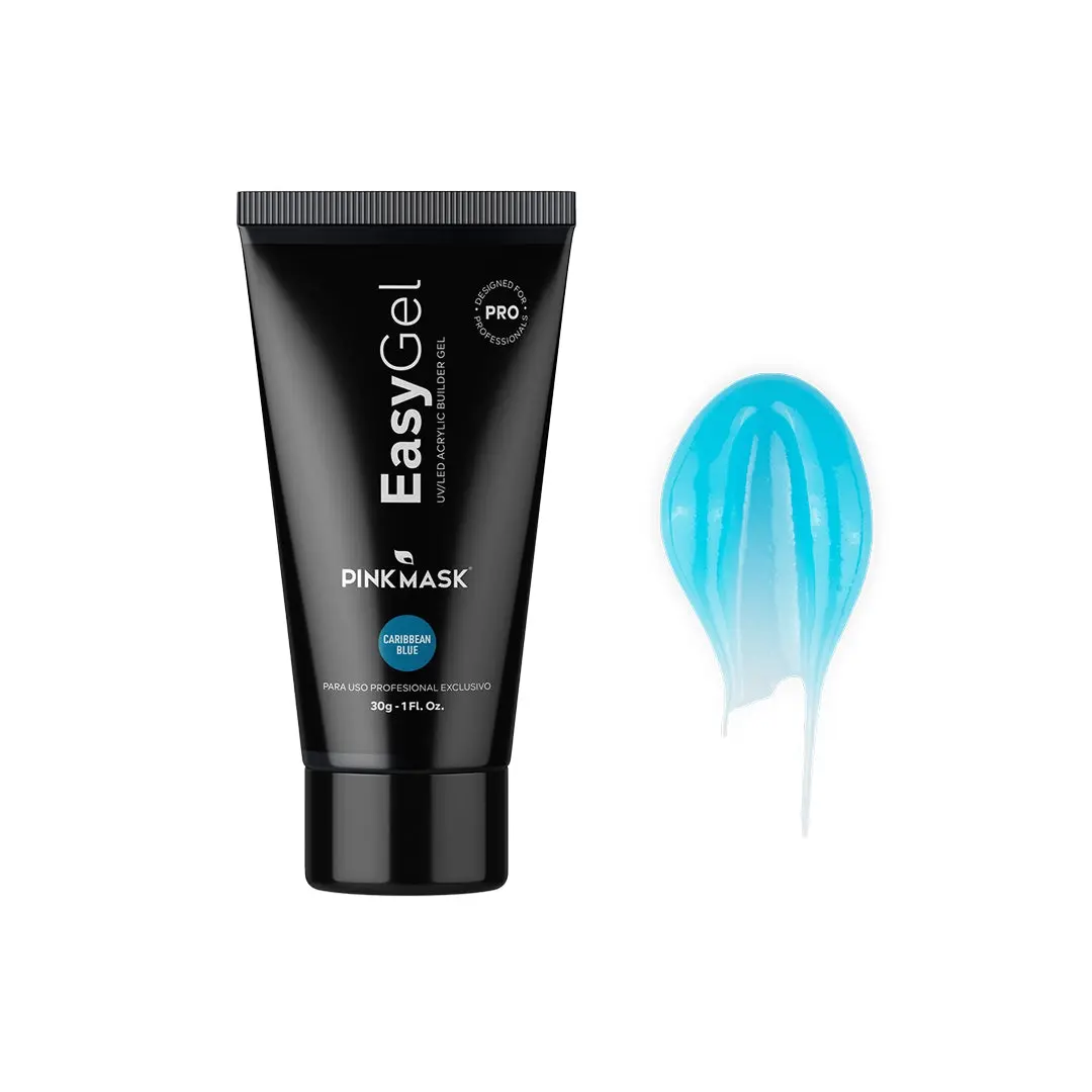 Polygel Builder Gel Soak Off Gel Nail Polish - Hema-Free Acrylic Formula for a Flawless, Durable Finish, Caribbean Blue, 1 oz, Brush, Gentle, Gel Nails At Home