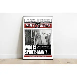 Spidder Vintage Poster Sp!derr-maanN Newspaper Poster