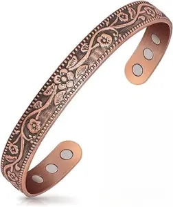 Copper Bracelets for Women, Magnetic Bracelet with 3500 Gauss Magnets, 99.99% Pure Copper Jewelry for Women
