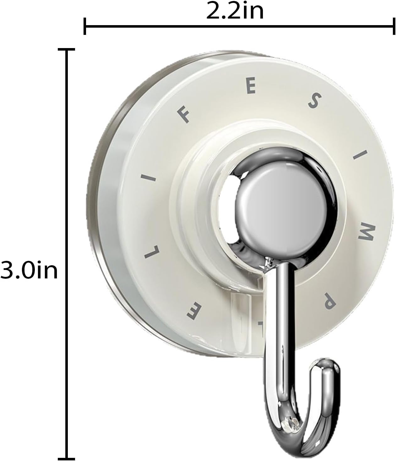 2 Pack Heavy Duty Vacuum Suction Cup Hooks Waterproof Reusable Removable No Drill No Residue Adjustable for Bathroom Kitchen Shower Glass Tile Wall Hanging Multi Color