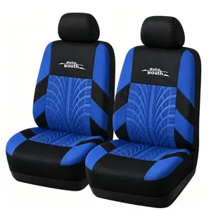 2 Premium Front Car Seat Covers with Removable Headrest-Universal Fit,red、blue,Breathable,Durable-Ideal for SUV Low Back Car Seats Interior Automotive Vehicle