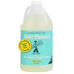 Aunt Fannie's Ultra Concentrated Floor Cleaner For Mopping, Makes 32 Gallons, Bright Lemon Scent, 64 oz.