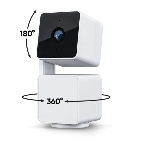 Wyze Cam Pan v3 — #1 Security Camera on TikTok! Wired, Indoor/Outdoor Pan Tilt Zoom (PTZ) w/ 360 Degree Motion Tracking, Color Night Vision, HD, WiFi