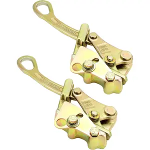 3 T Cable Grip Wire Grip Steel Rope Jaw Puller for Wire Rope to 0.75 Inch, 2 Pack, Pulling 6613 Lbs