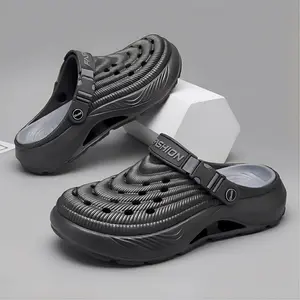 Summer Men's Clogs Outdoor Thick Sole Non-Slip Odor Resistant Durable Quick Drying Soft Beach Sandals Boy Walking Shoes Footwear Flipflop Slipper Slide Tsinelas Tsinelas Tsinelas Fashion  Fasciitis Fasciitis Dance Casual Casual