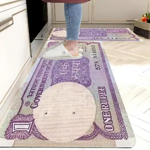 Starter floor mat 1 rupee Indian banknote kitchen carpet