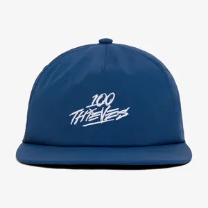 Foundations Unstructured Nylon Snapback Hat - Navy