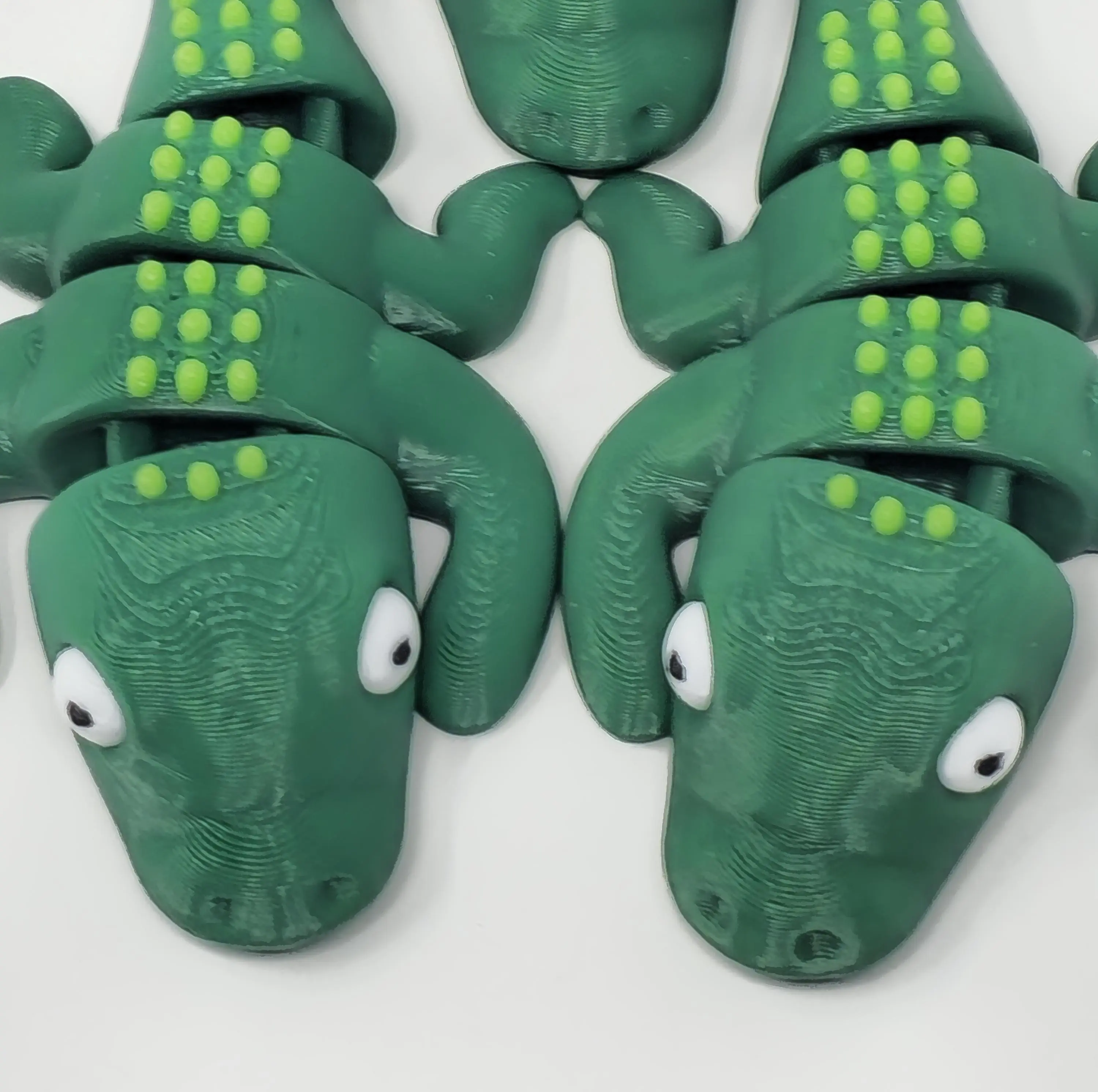 3D Printed PLA Plastic Crocodile Fidget Toy - Unisex Articulated Reptile Fan Toy, Compact, Lightweight, Durable, High-Quality, Pocket-Sized, Smooth Motion, Sensory Stress Relief, Stocking Stuffer Gift for Ages 3+