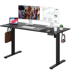 Gamork Electric Height Adjustable Standing Desk, 3 Height Presets, Child Lock, Ergonomic Gaming & Office Desk with Headphone Hook，Desktop Size：40"×24" | 48"×24" | 53"×24"
