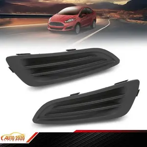 Fit For 2014-19 Ford Fiesta Left & Right Pair Front Bumper Fog Light Lamp Cover