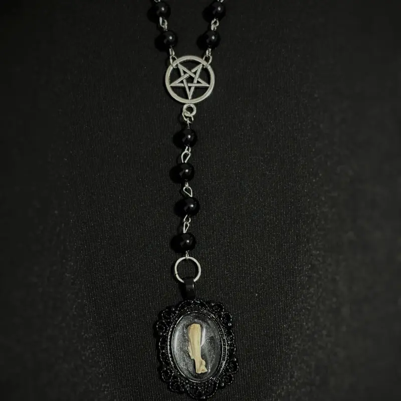 Shrew Bone Rosary Pendant