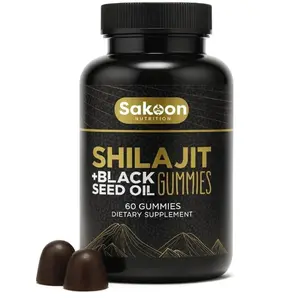 Pure Shilajit Gummies for Men & Women, Shilajit with Black Seed Oil, High Potency Pure Himalayan Resin for Energy, Immune Support, and Cognitive Function, Lab Tested Chewables
