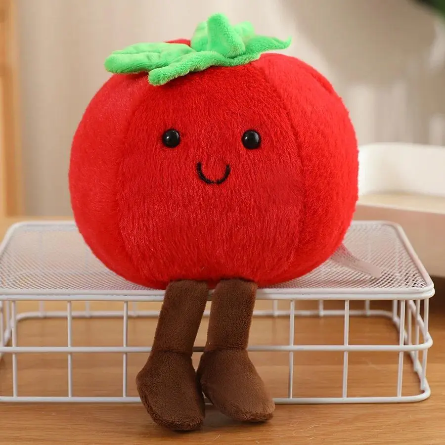 2025 New British Fun Tomato Plush Figurine - Plush Fabric Fruit Doll, Kids' Gift for Toys & Hobbies Specialty DIY Supplies, Fruit Toy