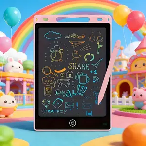LCD Writing Tablet with Colorful Screen Drawing & Stylus - Digital Writing Tablet, Battery-Powered Educational Board Game, Ideal Christmas Birthday Halloween Thanksgiving Gift, Interactive Learning Tool, Playful Design, Durable Construction
