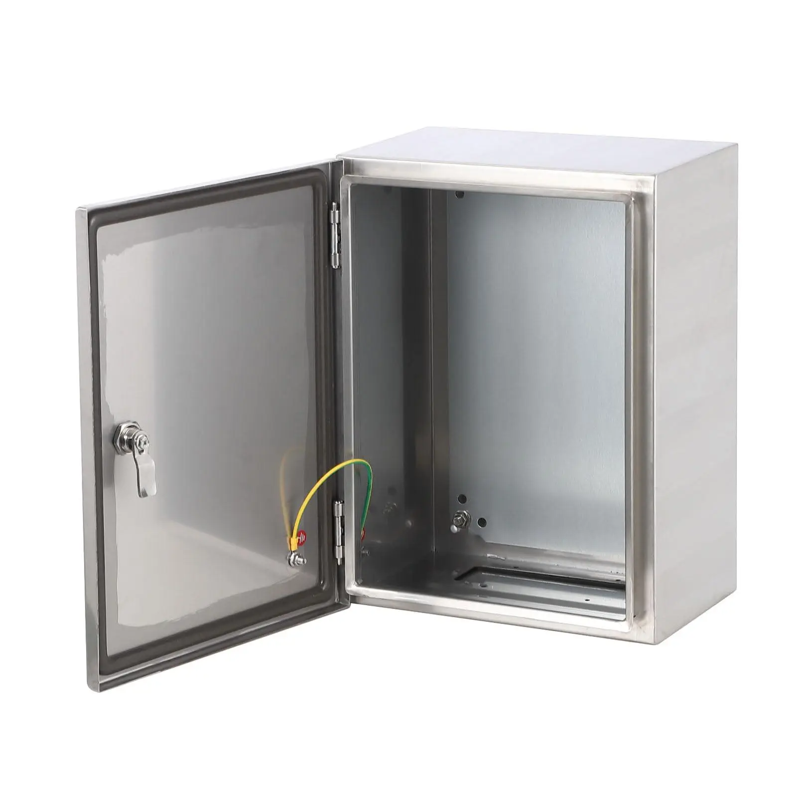 304 stainless steel IP65 electrical junction box - Corrosion resistant, waterproof - With mounting plate and lock - For indoor/exterior use - 1.5 mm thick, 16"x12"x8" wide rocker chair party catering chicken nesting