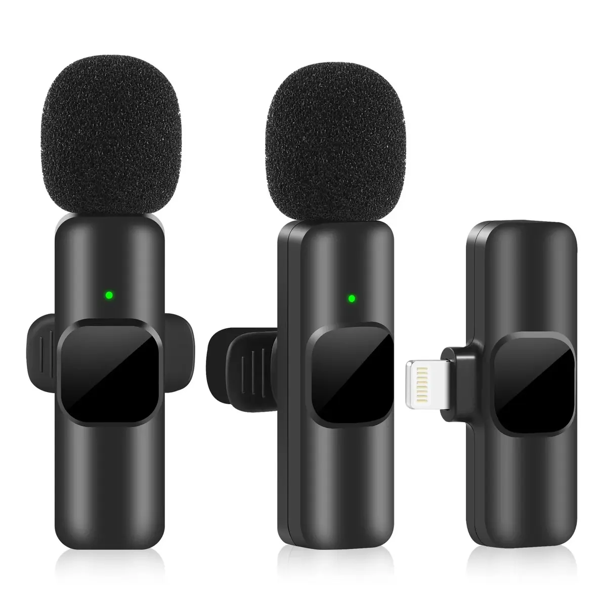 Wireless Microphone Portable Audio Recording Mini Mic For iPhone Mobile Rechargeable