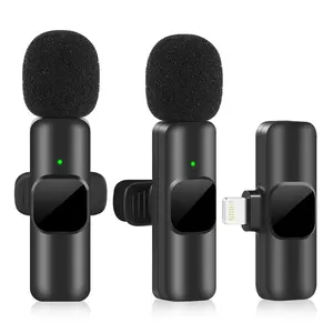 Wireless Microphone Portable Audio Recording Mini Mic For iPhone Mobile Rechargeable
