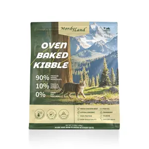 Oven Baked Cat Kibble | 90% Premium Animal Ingredients (0% Grain/Meat Meal) | Hypoallergenic High Protein Cat Food