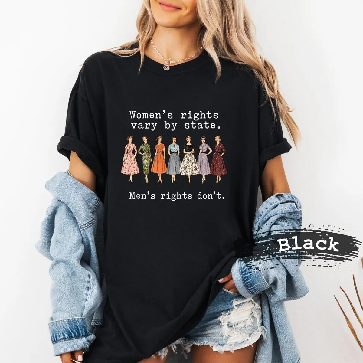 Comfort Colors Women's Rights Vary By State Shirt, Smash The Patriarchy Feminism T Shirt, Feminism Womens Equality Tee, Social Justice Apparel, Unisex Garment-Dyed Tee, Classic Streetwear