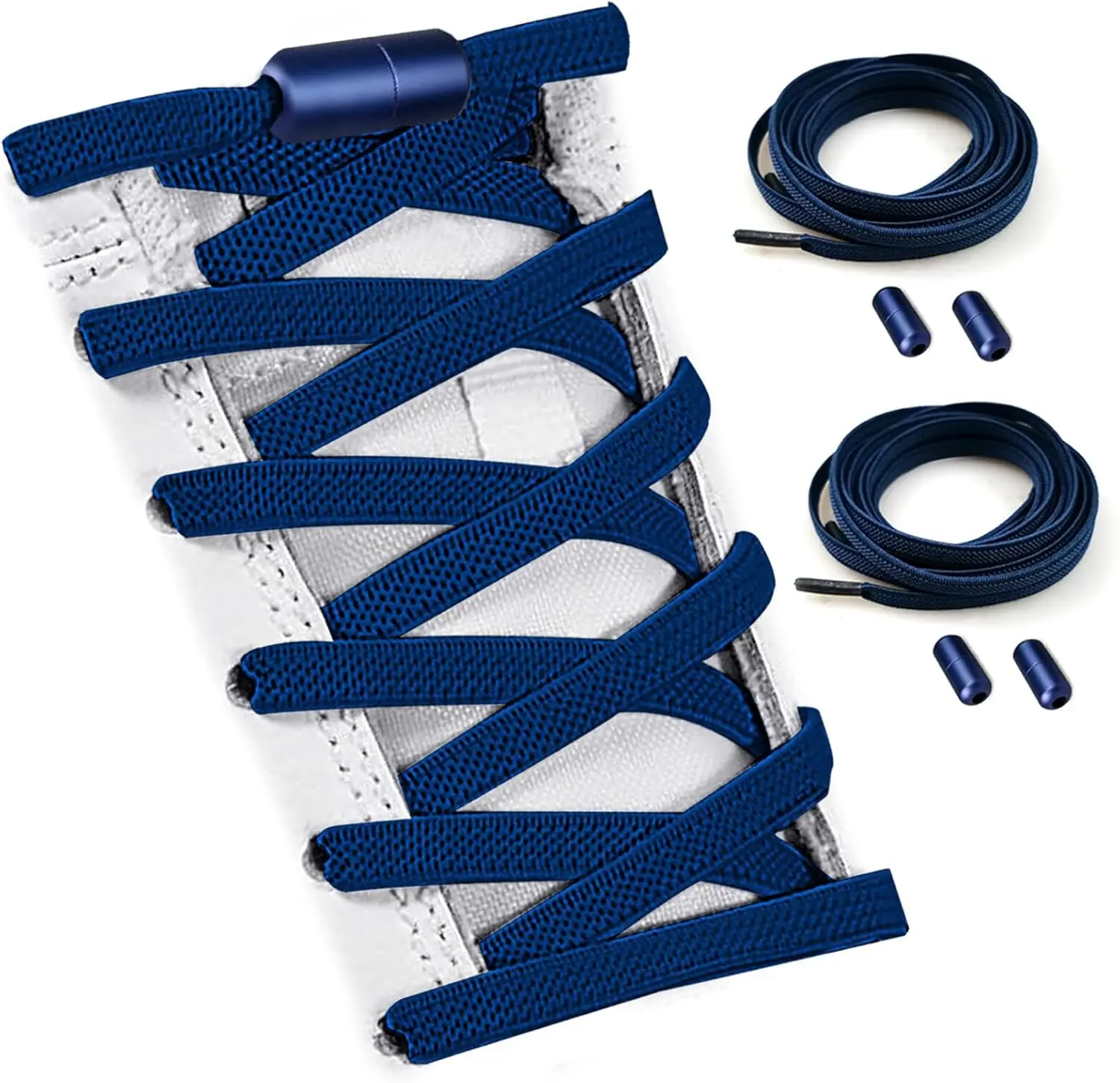 2 Pairs Shoelaces Elastic No Tie Shoe Laces for Adults,  and , One Size Fit  for Shoes.