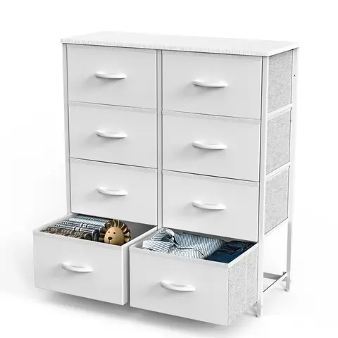 Sweetcrispy 8-Drawer Fabric Dresser - Stylish Storage Cabinet, Furniture for Apartment, Bedroom Dresser with Multiple Storage Drawers, Modern Room Decor Multi-Functional Fabric Chest for Bedroom & Kitchen Use