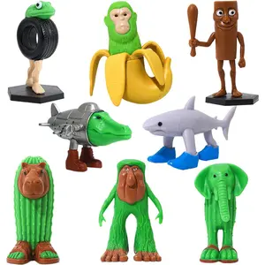 8Pcs Italian Brainrot Action Figures Tralalero Travala Toy Set with Tralalero Travala, Tung Tung Sahur, BRR BRR Patapim & More - Stylized Collectible Animal Figures for Display or Gifting