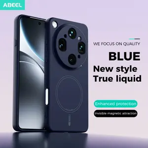 Oppo Find X9 Pro Magnetic Case, Skin-Like Magnetized Shell, Fashionable Drop-Proof Durable Phone Cover, Maroon Color