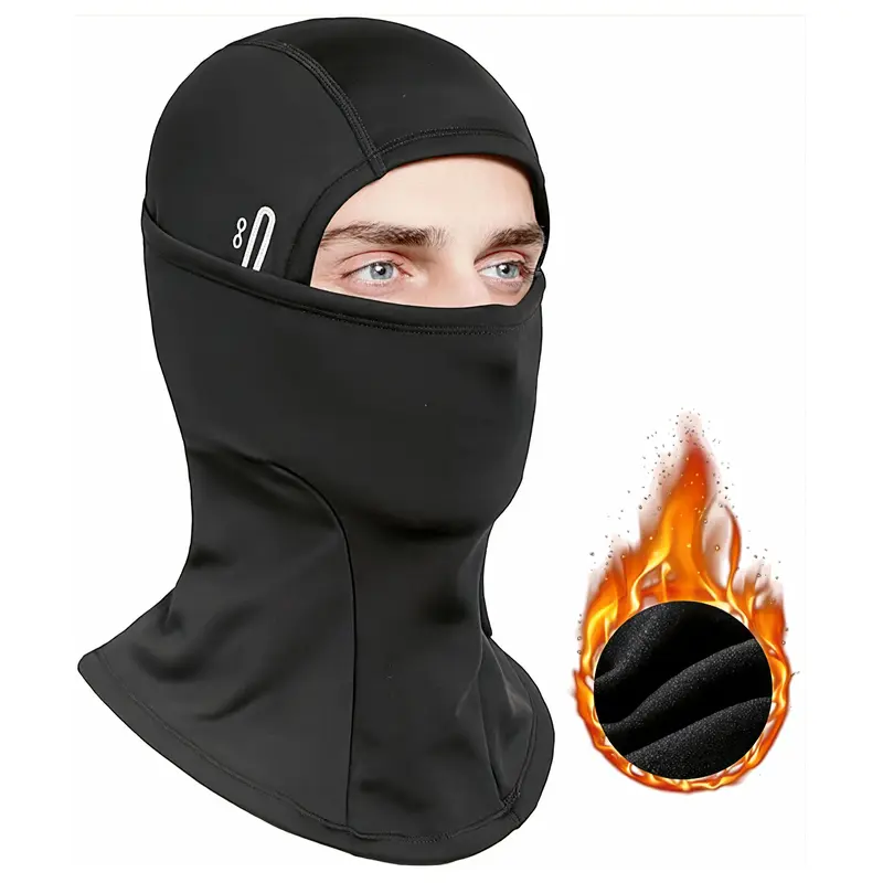 Unisex Adults' Polyester Winter Balaclava Mask Headwear - Outdoor Sports Mask, Windproof Thermal Fleece Neck Gaiter, Full-Length Snug Wrap, Biking & Ski Ready, Versatile Cold Weather Wear